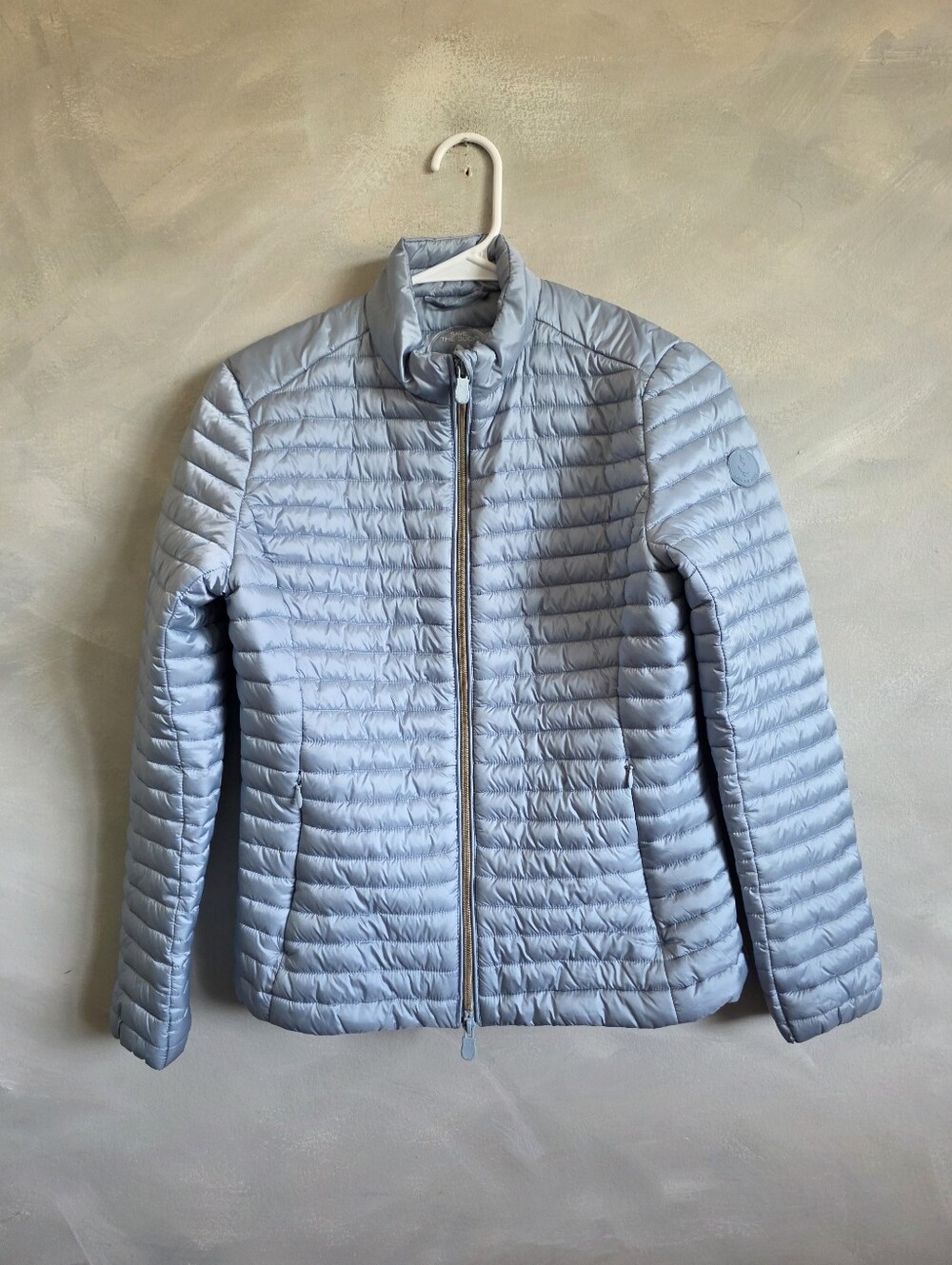 Save The Duck Plumtech Synthetic Down Puffer Jacket Icy Blue Womens XS